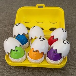 1993 Hide N Squeak Egg Shape Sorter Toddler Activity Learning Toy